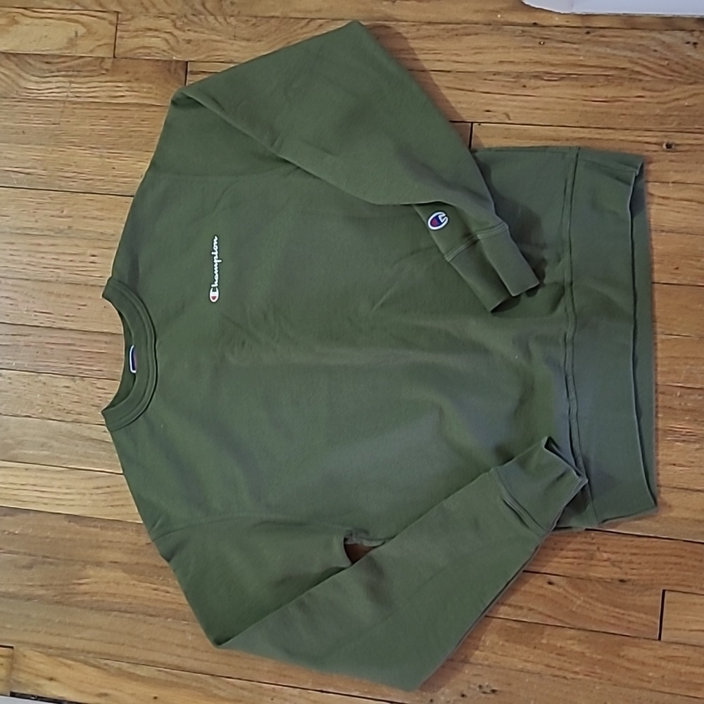 Champion Olive Green Crewneck